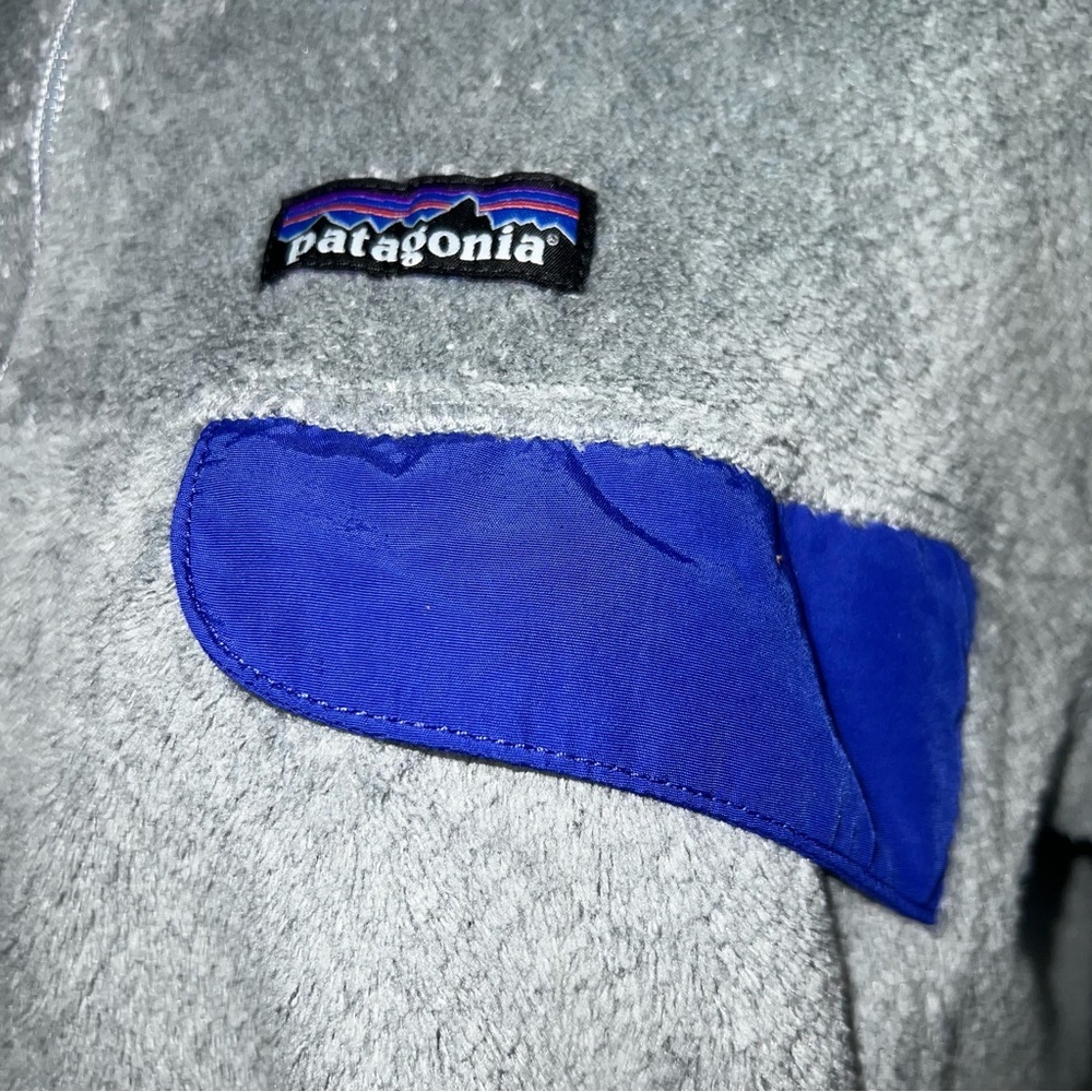 Patagonia Polartec Thermal Pro Full Zip Fleece Jacket Gray Blue Women’s XL - Picture 3 of 13